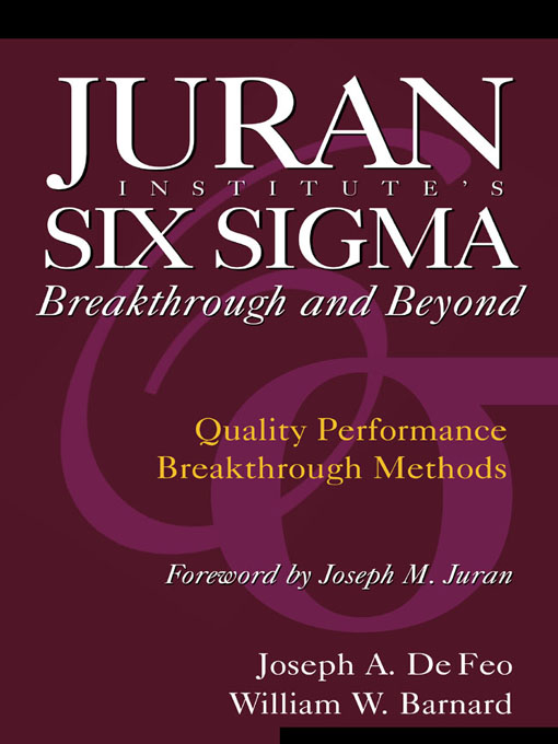 Title details for Juran Institute's Six Sigma by Joseph De Feo - Available